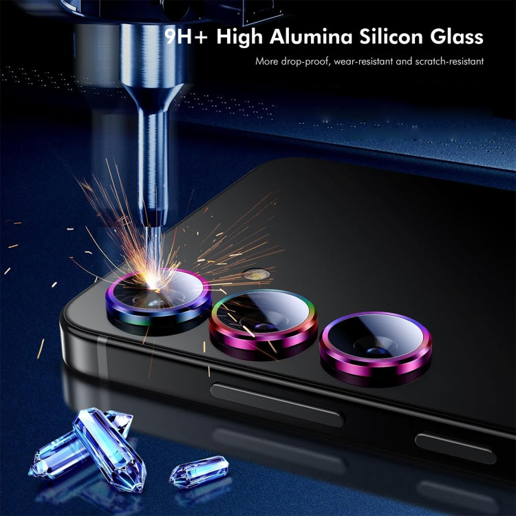 For Samsung Galaxy S24 FE 5G ENKAY Hat-Prince 9H Rear Camera Lens Aluminium Alloy Tempered Glass Film(Black) - free shipping - PMC Jewellery - Order now!