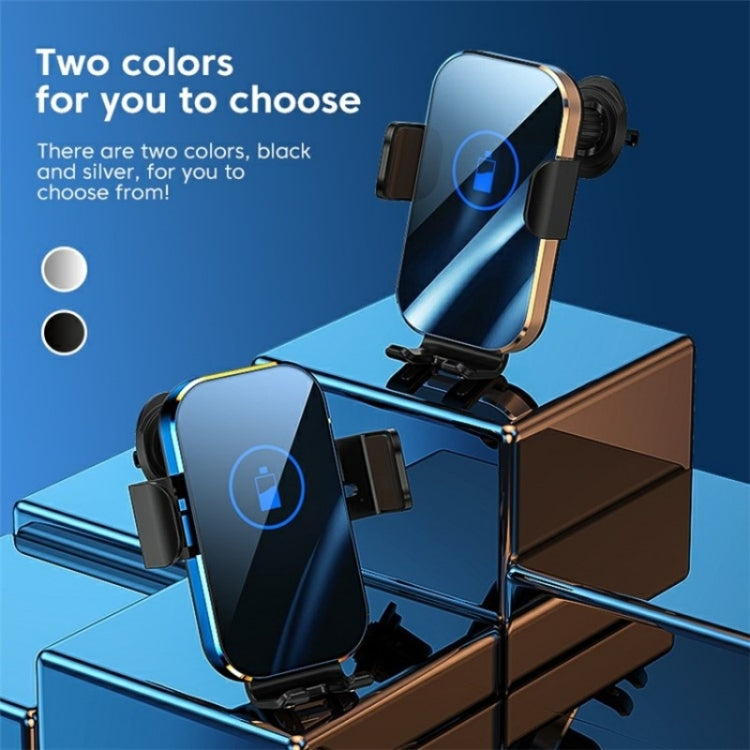 X10 15W Wireless Fast Charging Car Phone Navigation Holder(Silver) - Wireless Charger Holders by PMC TechLife | Online Shopping South Africa | PMC TechLife | Buy Now Pay Later Mobicred