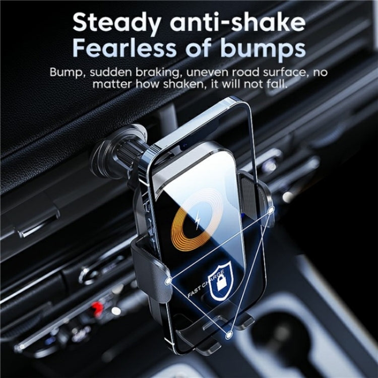 X12 Car Air Vent Touch Sensing Wireless Phone Charger Holder(Silver) - Wireless Charger Holders by PMC TechLife | Online Shopping South Africa | PMC TechLife | Buy Now Pay Later Mobicred