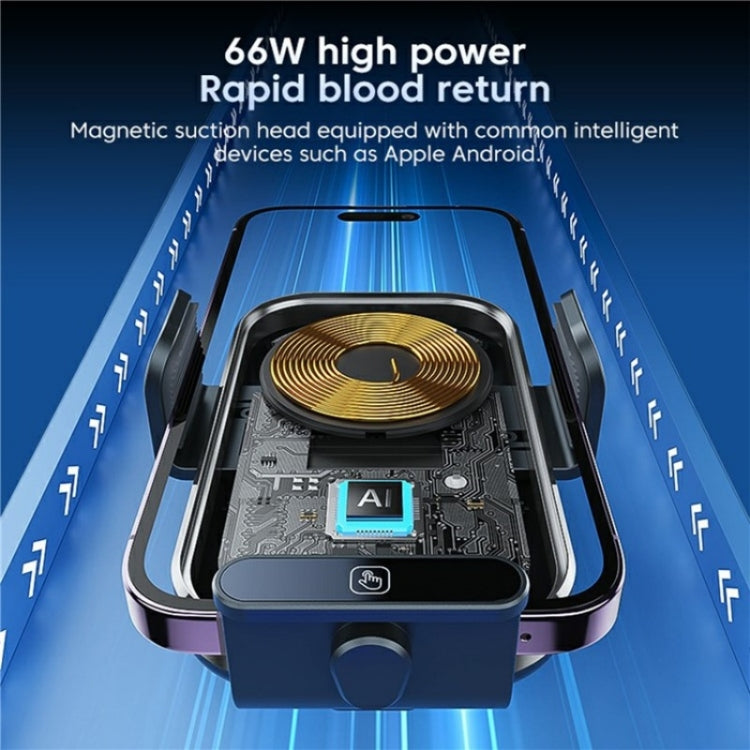 X12s Car Air Vent Wireless Charger 66W High Power Intelligent Induction Holder(Silver) - free shipping - PMC TechLife - Order now!