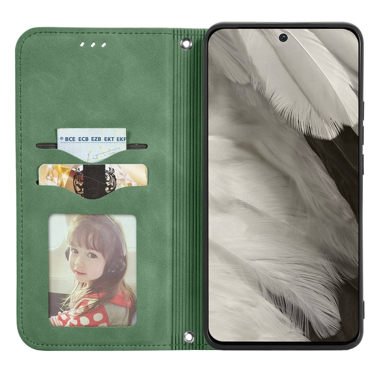 For Google Pixel 9 Retro Skin Feel Magnetic Flip Leather Phone Case(Green) - Google Cases by PMC TechLife | Online Shopping South Africa | PMC TechLife | Buy Now Pay Later Mobicred