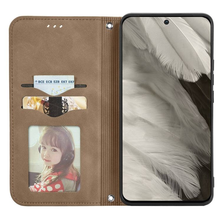 For Google Pixel 9 Retro Skin Feel Magnetic Flip Leather Phone Case(Brown) - Google Cases by PMC TechLife | Online Shopping South Africa | PMC TechLife | Buy Now Pay Later Mobicred
