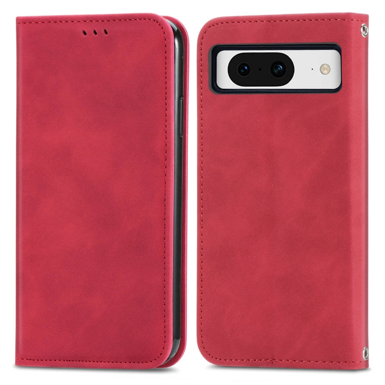 For Google Pixel 9 Retro Skin Feel Magnetic Flip Leather Phone Case(Red) - Google Cases by PMC TechLife | Online Shopping South Africa | PMC TechLife | Buy Now Pay Later Mobicred