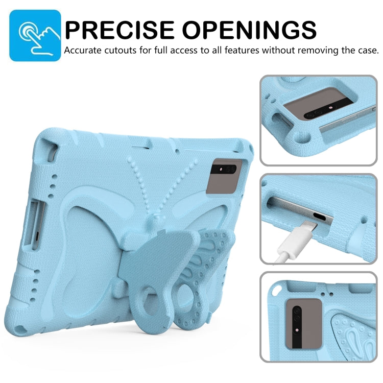 For Samsung Galaxy Tab S9 FE X510 Butterfly Bracket EVA Shockproof Tablet Case(Light Blue) - free shipping - PMC Jewellery - Order now!