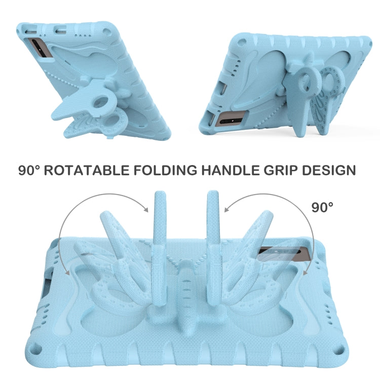For Samsung Galaxy Tab S9 FE X510 Butterfly Bracket EVA Shockproof Tablet Case(Light Blue) - free shipping - PMC Jewellery - Order now!