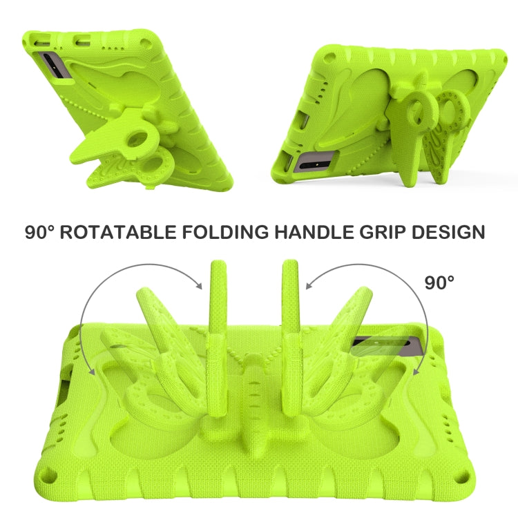 For Samsung Galaxy Tab S9 FE X510 Butterfly Bracket EVA Shockproof Tablet Case(Grass Green) - free shipping - PMC Jewellery - Order now!