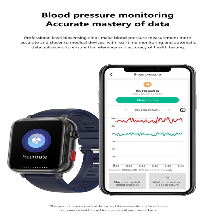 G18 1.83 inch Color Screen Smart Watch Silicone Strap, Support  Noninvasive Blood Sugar / Uric Acid(Blue) - Smart Watches by PMC TechLife | Online Shopping South Africa | PMC TechLife | Buy Now Pay Later Mobicred