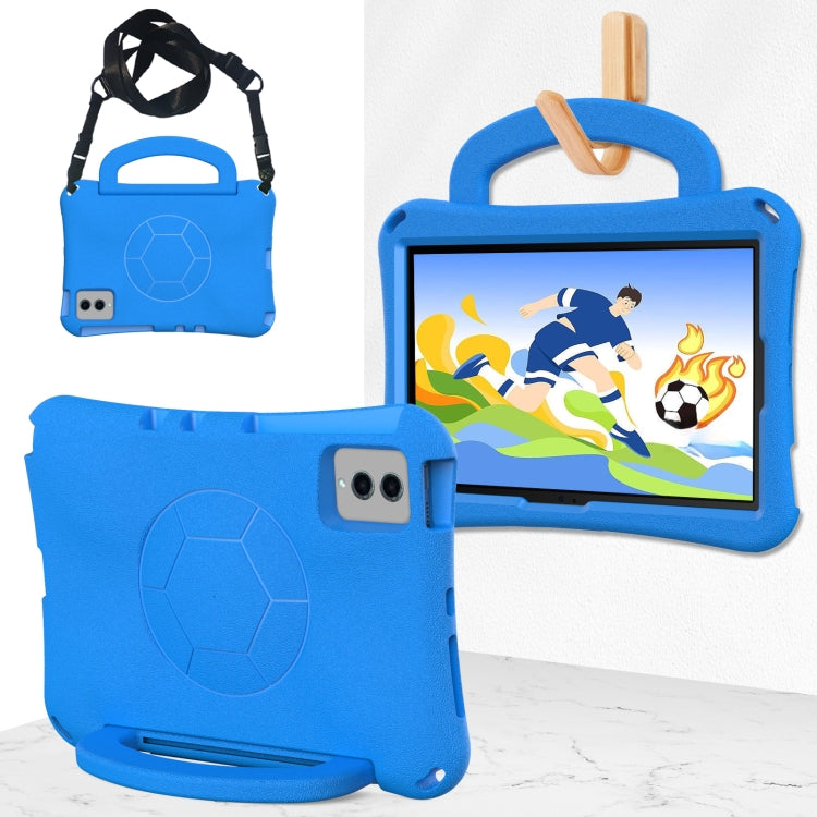 For Lenovo Tab M11 / Xiaoxin Pad 11 2024 Handle Football Shaped EVA Shockproof Tablet Case(Blue) - Lenovo by PMC Jewellery | Online Shopping South Africa | PMC Jewellery | Buy Now Pay Later Mobicred