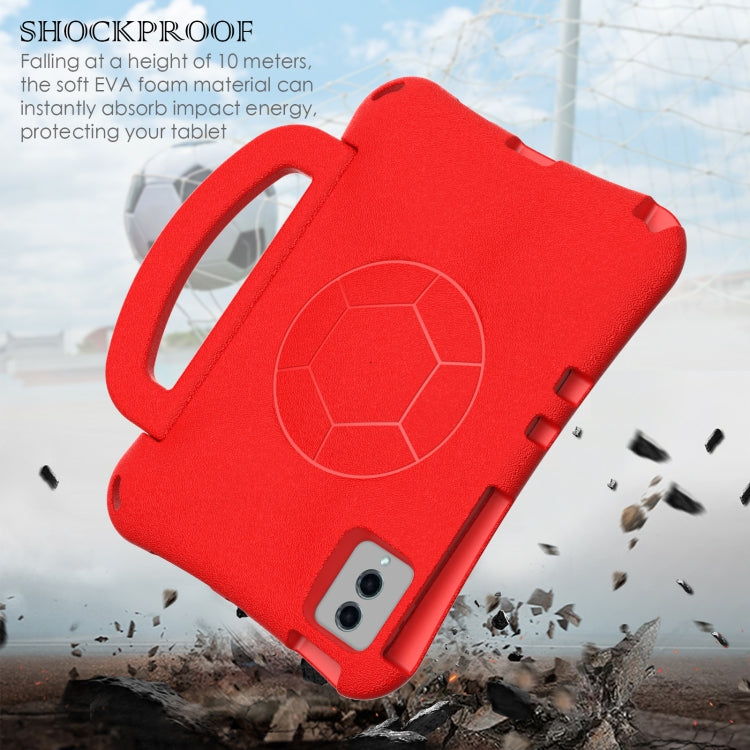For Lenovo Tab M11 / Xiaoxin Pad 11 2024 Handle Football Shaped EVA Shockproof Tablet Case(Red) - Lenovo by PMC Jewellery | Online Shopping South Africa | PMC Jewellery | Buy Now Pay Later Mobicred