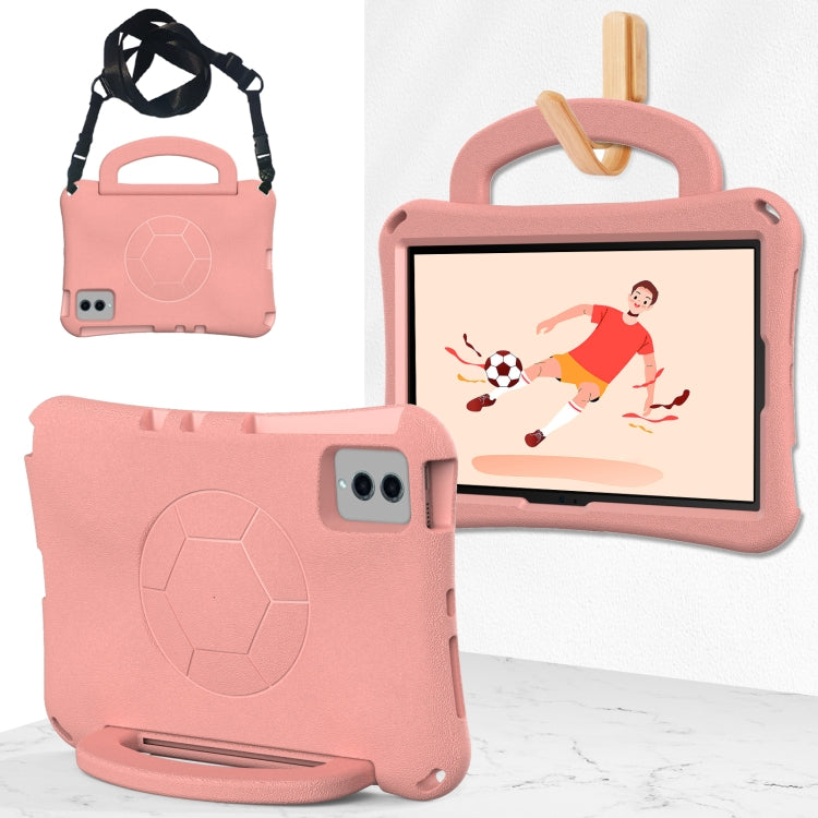 For Lenovo Tab M11 / Xiaoxin Pad 11 2024 Handle Football Shaped EVA Shockproof Tablet Case(Light Pink) - Lenovo by PMC Jewellery | Online Shopping South Africa | PMC Jewellery | Buy Now Pay Later Mobicred