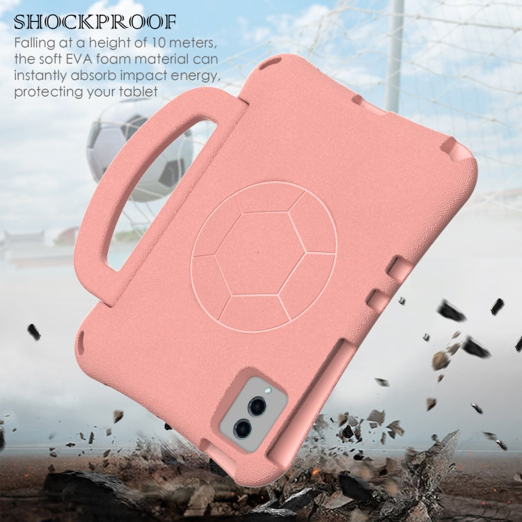 For Lenovo Tab M11 / Xiaoxin Pad 11 2024 Handle Football Shaped EVA Shockproof Tablet Case(Light Pink) - Lenovo by PMC Jewellery | Online Shopping South Africa | PMC Jewellery | Buy Now Pay Later Mobicred