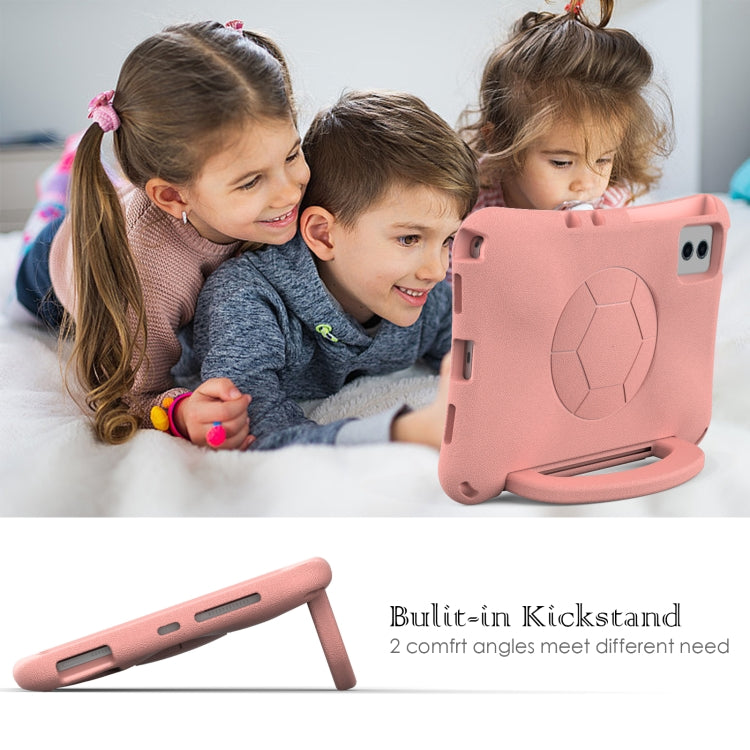 For Lenovo Tab M11 / Xiaoxin Pad 11 2024 Handle Football Shaped EVA Shockproof Tablet Case(Light Pink) - Lenovo by PMC Jewellery | Online Shopping South Africa | PMC Jewellery | Buy Now Pay Later Mobicred