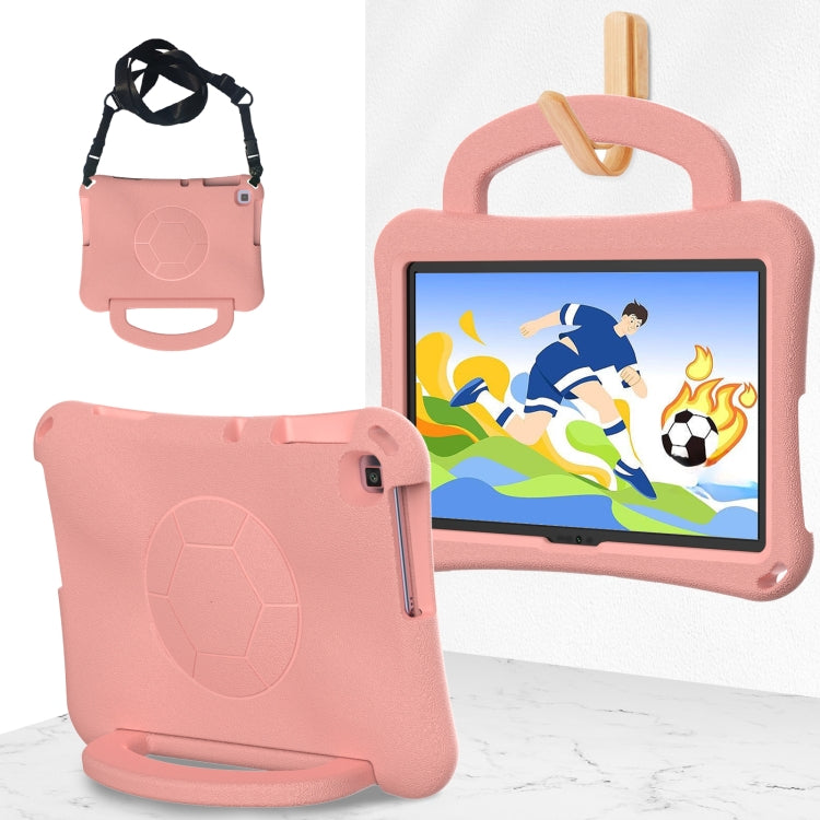 For Lenovo Tab M10 3rd Gen TB-328FU/XU  Handle Football Shaped EVA Shockproof Tablet Case(Light Pink) - Lenovo by PMC TechLife | Online Shopping South Africa | PMC TechLife | Buy Now Pay Later Mobicred