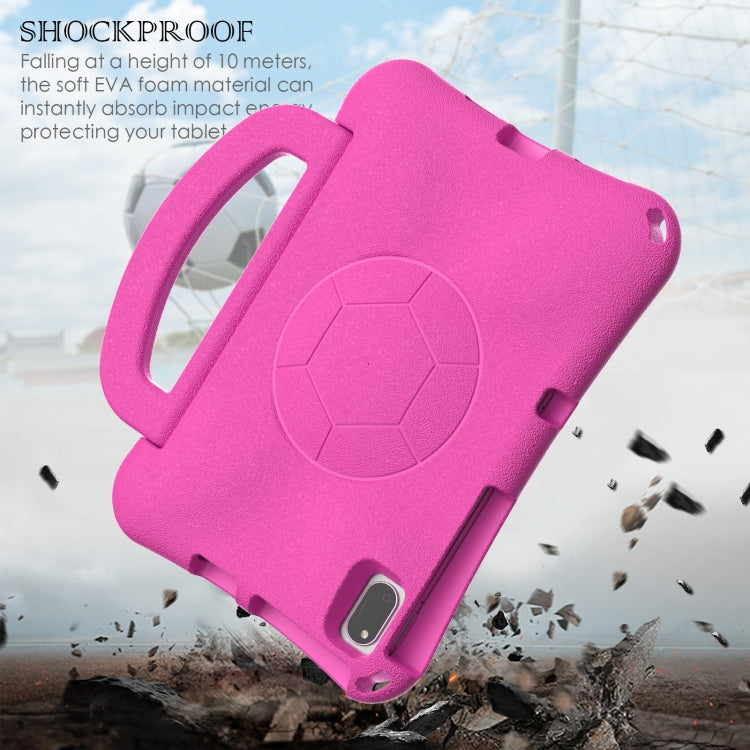 For Lenovo Tab M10 Plus TB-X606F 10.3 Handle Football Shaped EVA Shockproof Tablet Case(RoseRed) - Lenovo by PMC TechLife | Online Shopping South Africa | PMC TechLife | Buy Now Pay Later Mobicred