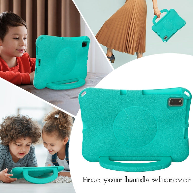 For Lenovo Tab M10 Plus TB-X606F 10.3 Handle Football Shaped EVA Shockproof Tablet Case(Mint Green) - Lenovo by PMC TechLife | Online Shopping South Africa | PMC TechLife | Buy Now Pay Later Mobicred