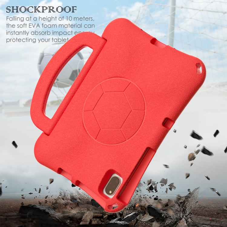For Lenovo Tab K10 TB-X6C6F 10.3 Handle Football Shaped EVA Shockproof Tablet Case(Red) - Lenovo by PMC TechLife | Online Shopping South Africa | PMC TechLife | Buy Now Pay Later Mobicred
