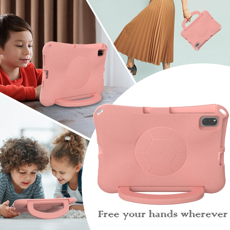 For Lenovo Tab K10 TB-X6C6F 10.3 Handle Football Shaped EVA Shockproof Tablet Case(Light Pink) - Lenovo by PMC TechLife | Online Shopping South Africa | PMC TechLife | Buy Now Pay Later Mobicred