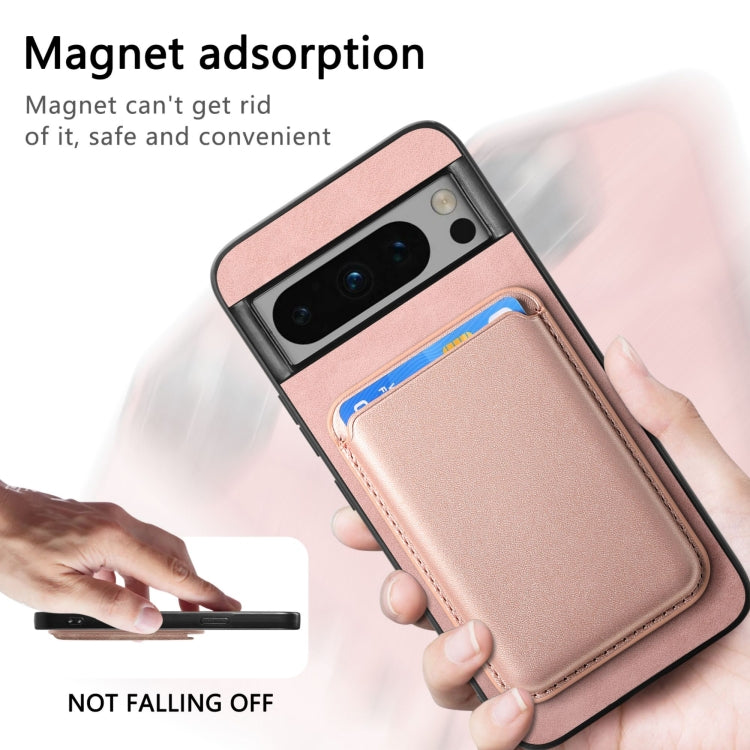 For Google Pixel 9 Pro Retro Magsafe Card Bag PU Back Cover Phone Case(Pink) - free shipping - PMC TechLife - Order now!