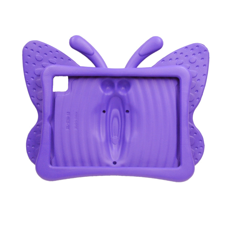 For iPad Air 11 2024 Butterfly Bracket Kids EVA Shockproof Tablet Case(Purple) - iPad Air 11 2024 Cases by PMC TechLife | Online Shopping South Africa | PMC TechLife | Buy Now Pay Later Mobicred