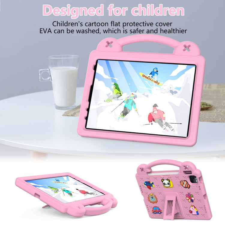 For iPad Air 11 2024 Handle Kickstand Children EVA Shockproof Tablet Case(Pink) - iPad Air 11 2024 Cases by PMC TechLife | Online Shopping South Africa | PMC TechLife | Buy Now Pay Later Mobicred