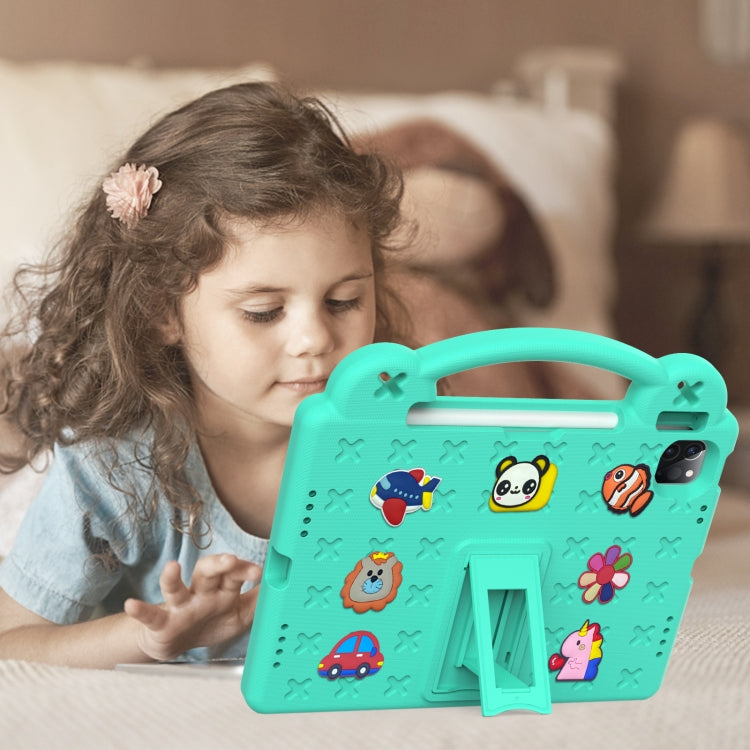 For iPad Air 11 2025 / 2024 Handle Kickstand Children EVA Shockproof Tablet Case(Mint Green) - free shipping - PMC TechLife - Order now!