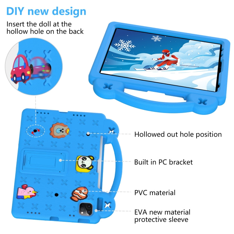 For  iPad Pro 11 2024 Handle Kickstand Children EVA Shockproof Tablet Case(Sky Blue) - iPad Pro 11 2024 Cases by PMC TechLife | Online Shopping South Africa | PMC TechLife | Buy Now Pay Later Mobicred