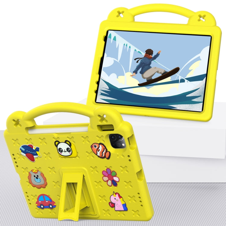 For  iPad Pro 11 2024 Handle Kickstand Children EVA Shockproof Tablet Case(Yellow) - iPad Pro 11 2024 Cases by PMC TechLife | Online Shopping South Africa | PMC TechLife | Buy Now Pay Later Mobicred