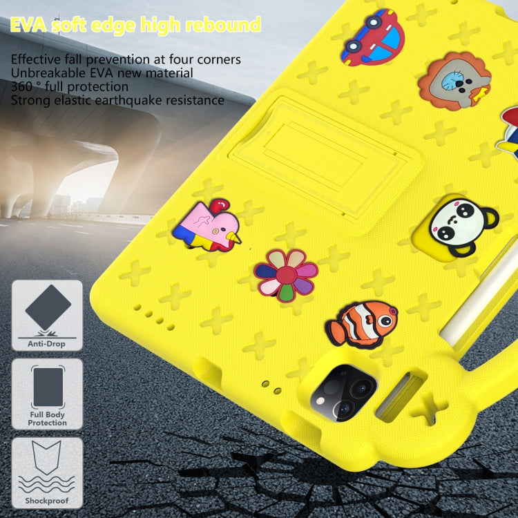 For  iPad Pro 11 2024 Handle Kickstand Children EVA Shockproof Tablet Case(Yellow) - iPad Pro 11 2024 Cases by PMC TechLife | Online Shopping South Africa | PMC TechLife | Buy Now Pay Later Mobicred