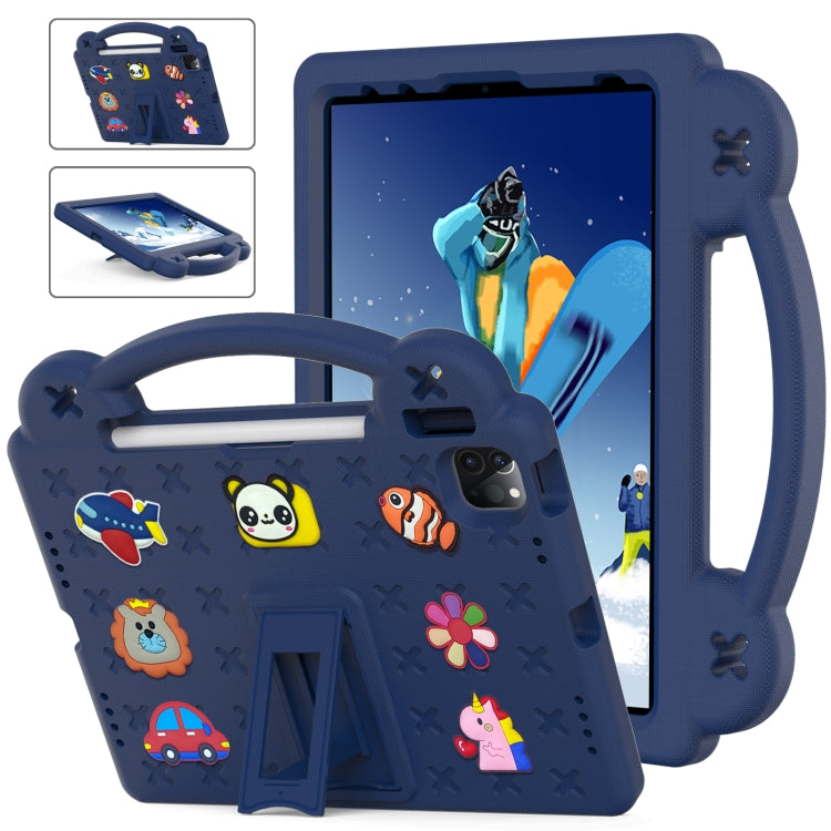 For  iPad Pro 11 2024 Handle Kickstand Children EVA Shockproof Tablet Case(Navy Blue) - free shipping - PMC TechLife - Order now!