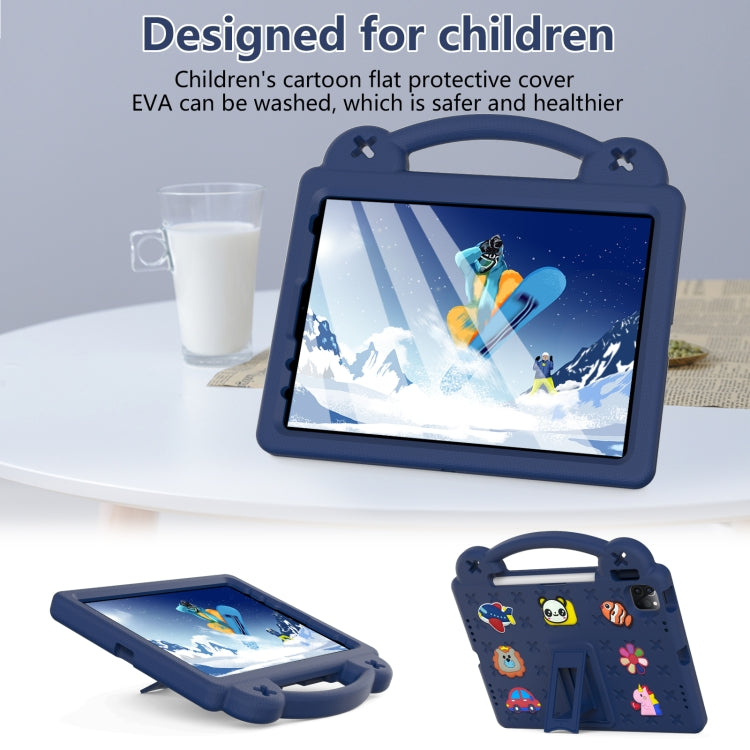 For  iPad Pro 11 2024 Handle Kickstand Children EVA Shockproof Tablet Case(Navy Blue) - free shipping - PMC TechLife - Order now!