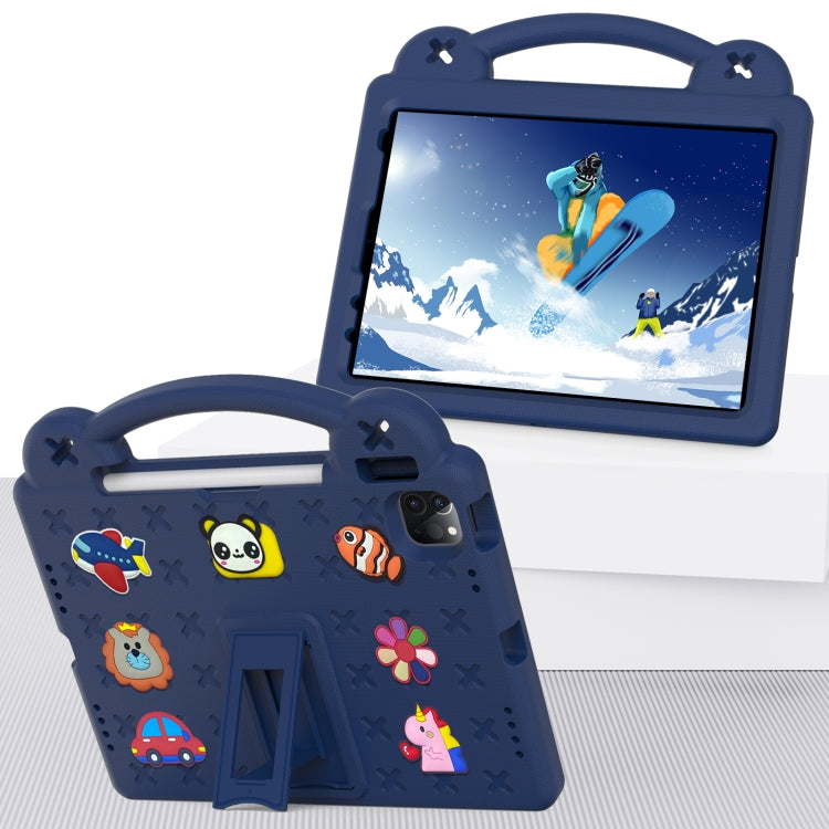 For  iPad Pro 11 2024 Handle Kickstand Children EVA Shockproof Tablet Case(Navy Blue) - free shipping - PMC TechLife - Order now!