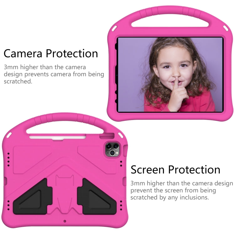 For iPad Air 11 2024 EVA Shockproof Tablet Case with Holder(RoseRed) - iPad Air 11 2024 Cases by PMC TechLife | Online Shopping South Africa | PMC TechLife | Buy Now Pay Later Mobicred