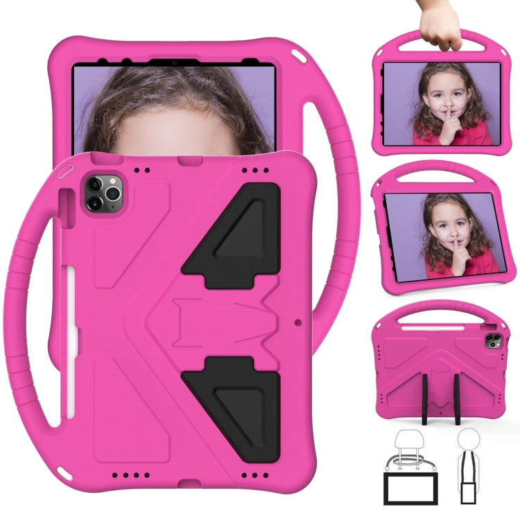 For iPad Pro 11 2024 EVA Shockproof Tablet Case with Holder(RoseRed) - iPad Pro 11 2024 Cases by PMC TechLife | Online Shopping South Africa | PMC TechLife | Buy Now Pay Later Mobicred