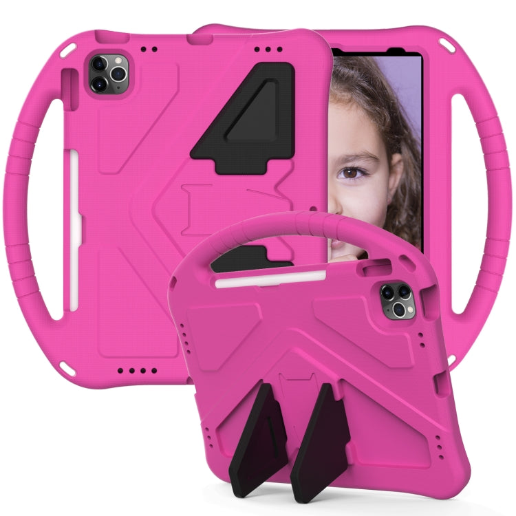 For iPad Pro 11 2024 EVA Shockproof Tablet Case with Holder(RoseRed) - iPad Pro 11 2024 Cases by PMC TechLife | Online Shopping South Africa | PMC TechLife | Buy Now Pay Later Mobicred