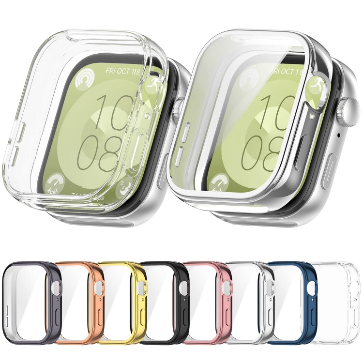 For Huawei Watch Fit 3 Full Coverage TPU Electroplated Watch Protective Case(Grey) - Watch Cases by PMC TechLife | Online Shopping South Africa | PMC TechLife | Buy Now Pay Later Mobicred