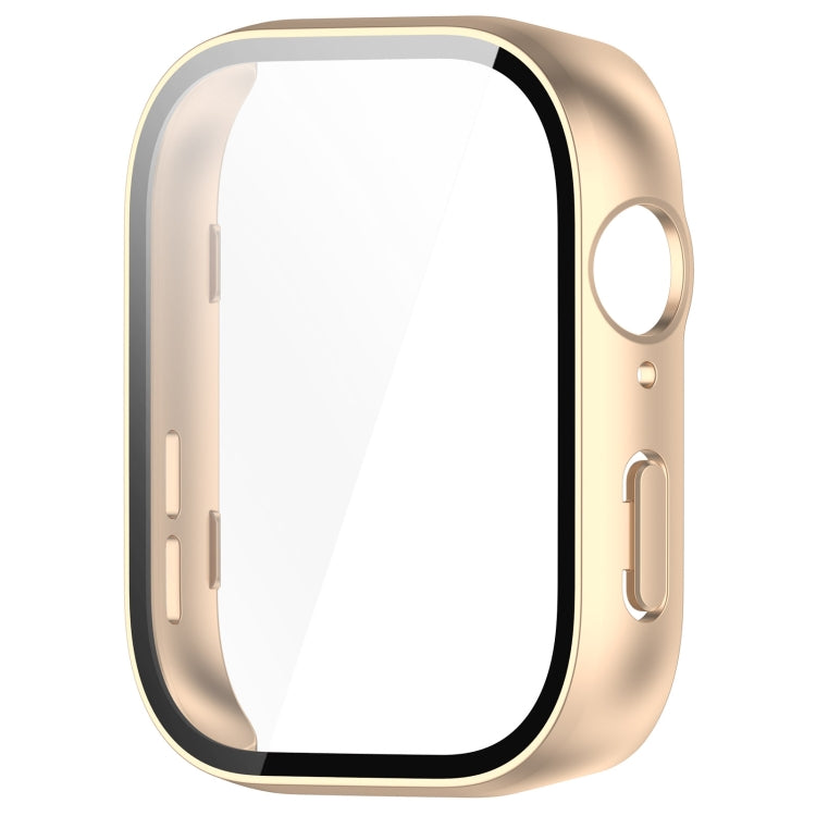 For Huawei Watch Fit 3 PC + Tempered Film Integrated Watch Protective Case(Matte Gold) - Watch Cases by PMC TechLife | Online Shopping South Africa | PMC TechLife | Buy Now Pay Later Mobicred