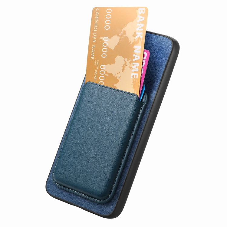 For Honor Magic6 Pro 5G Retro Magsafe Card Bag PU Back Cover Phone Case(Blue) - free shipping - PMC Jewellery - Order now!