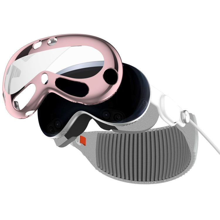 For Apple Vision Pro Electroplated TPU Protective Case VR Glasses Accessories(Pink) - VR Accessories by PMC TechLife | Online Shopping South Africa | PMC TechLife | Buy Now Pay Later Mobicred
