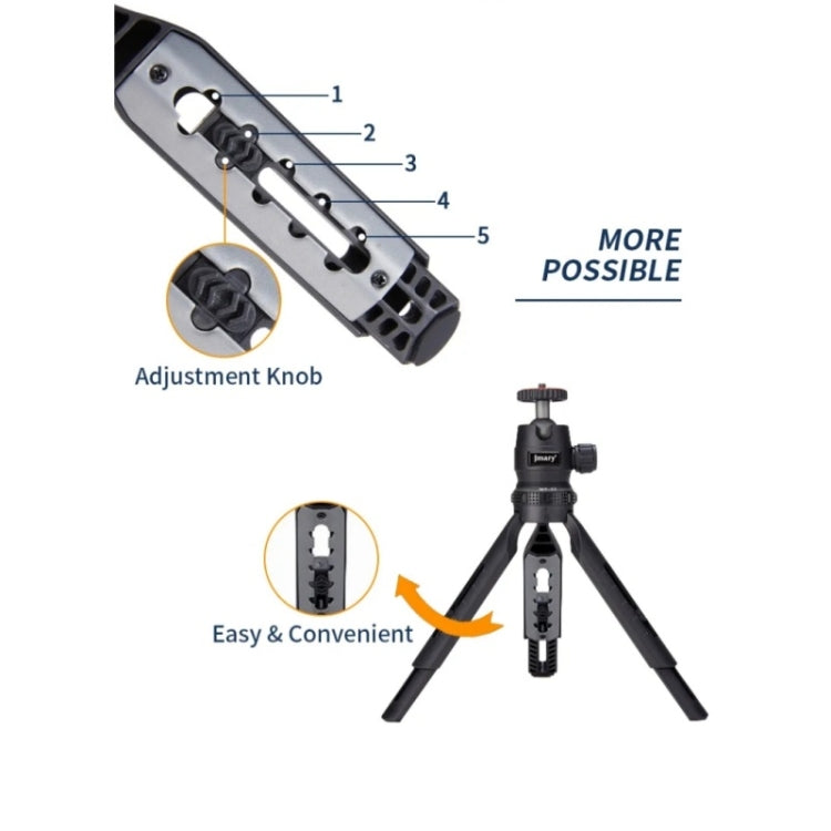 JMARY MT-30 Desktop Tripod Camera Phone Projector Selfie Stick 5-section Adjustable Tripod - Tripods by Jmary | Online Shopping South Africa | PMC TechLife | Buy Now Pay Later Mobicred