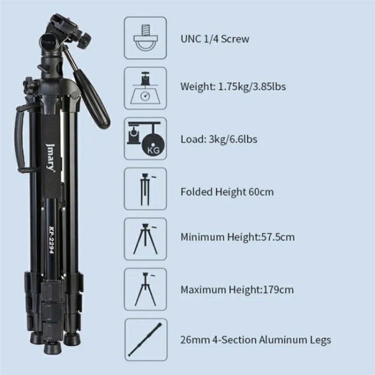 JMARY KP-2294 Detachable 179cm 4-section Adjustable Monopod Panoramic Photography Tripod - free shipping - PMC TechLife - Order now!