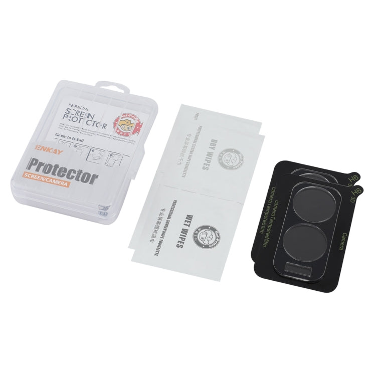 For OPPO A2x 5G 2pcs ENKAY 9H Rear Camera Lens Tempered Glass Film(Transparent) - OPPO Tempered Glass by ENKAY | Online Shopping South Africa | PMC TechLife | Buy Now Pay Later Mobicred