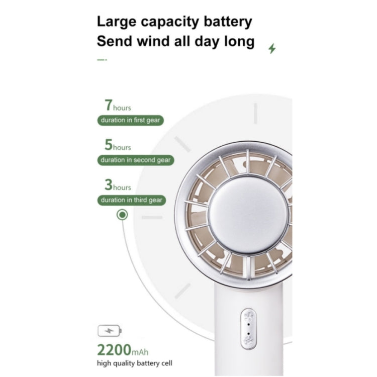 WX-633 Summer Handheld Fan 3 Speeds Semiconductor Cold Compress Desk Fan(White) - Electric Fans by PMC TechLife | Online Shopping South Africa | PMC TechLife | Buy Now Pay Later Mobicred