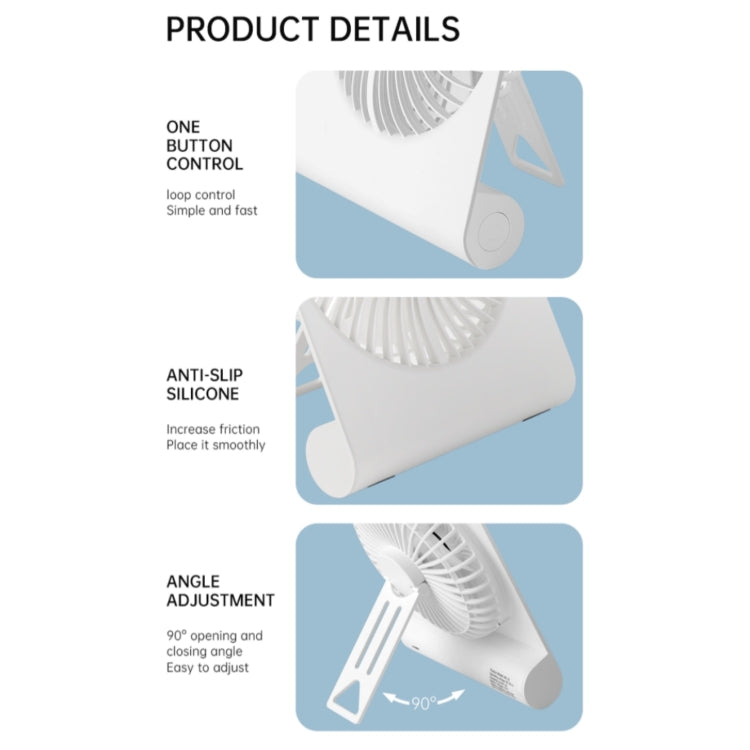 AR-13 Home Office Hanging Fan  Summer Cooler Silent Operation Desktop Fan(White) - Electric Fans by PMC TechLife | Online Shopping South Africa | PMC TechLife | Buy Now Pay Later Mobicred