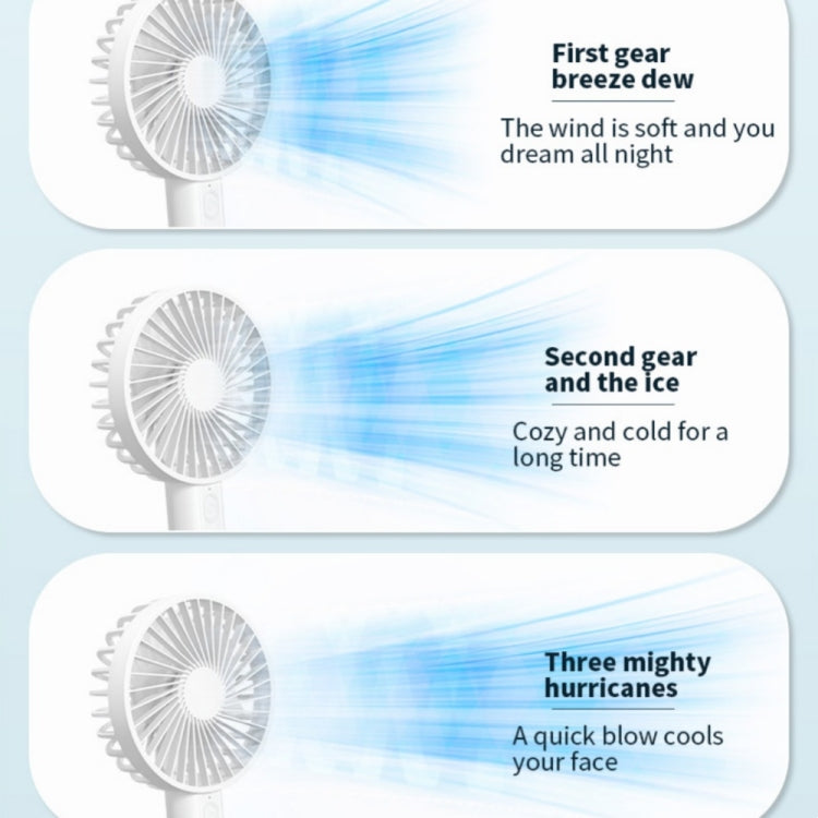 F35 With Hanging Hole Rechargeable Cooling Fan Powerful Handheld Fan 1200mAh Desk Fan(Baby Blue) - Electric Fans by PMC TechLife | Online Shopping South Africa | PMC TechLife | Buy Now Pay Later Mobicred