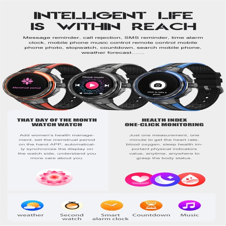 EX103 1.55 inch Color Screen Smart Watch, Support Bluetooth Call / Heart Rate Monitoring(Orange) - Smart Watches by PMC TechLife | Online Shopping South Africa | PMC TechLife | Buy Now Pay Later Mobicred