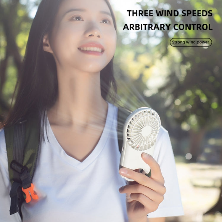 F12 3 Wind Speed Outdoor Summer Cooling Fan Hanging Buckle Mini Handheld Fan(Black) - Electric Fans by PMC TechLife | Online Shopping South Africa | PMC TechLife | Buy Now Pay Later Mobicred
