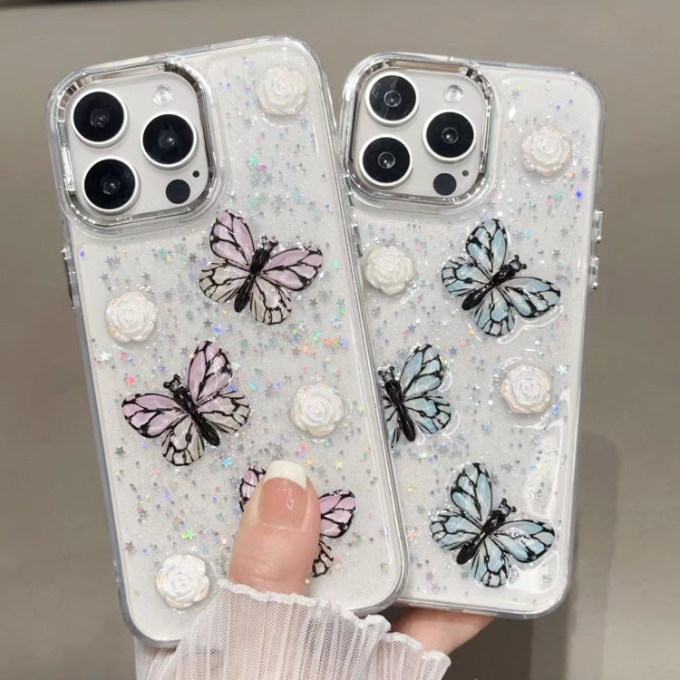 For iPhone 16 Pro Glitter 3D Butterfly TPU Phone Case(Gold) - free shipping - PMC TechLife - Order now!