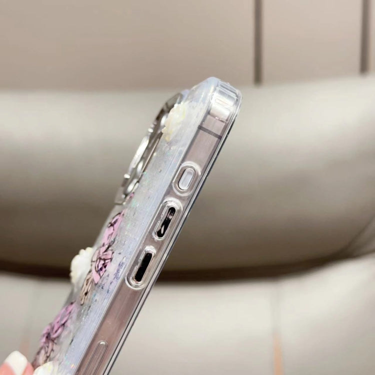 For iPhone 16 Pro Max Glitter 3D Butterfly TPU Phone Case(Blue) - iPhone 16 Pro Max Cases by PMC TechLife | Online Shopping South Africa | PMC TechLife | Buy Now Pay Later Mobicred