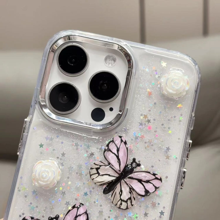 For iPhone 16 Pro Glitter 3D Butterfly TPU Phone Case(Gold) - free shipping - PMC TechLife - Order now!