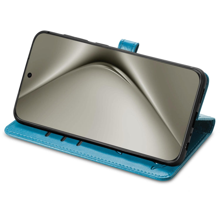 For Huawei Pura 70 Ultra Cat and Dog Embossed Leather Phone Case(Blue) - Huawei Cases by PMC Jewellery | Online Shopping South Africa | PMC Jewellery | Buy Now Pay Later Mobicred